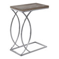 Monarch Specialties Accent Table - Dark Taupe With Chrome Metal I 3186